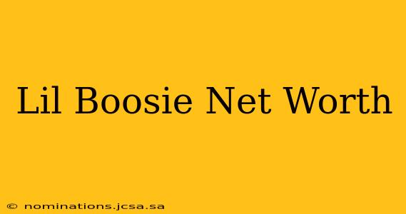 Lil Boosie Net Worth