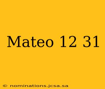 Mateo 12 31