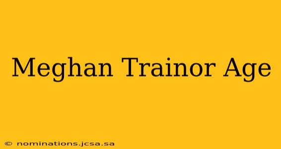 Meghan Trainor Age