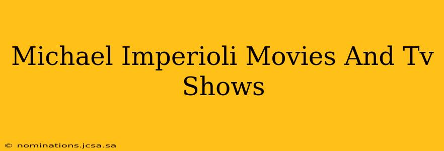 Michael Imperioli Movies And Tv Shows