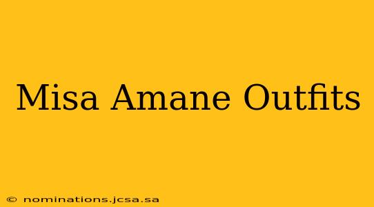 Misa Amane Outfits