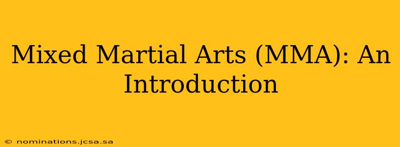 Mixed Martial Arts (MMA): An Introduction