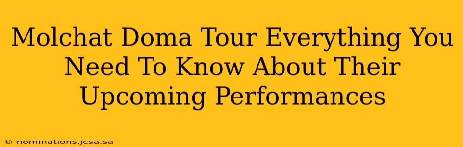 Molchat Doma Tour Everything You Need To Know About Their Upcoming Performances