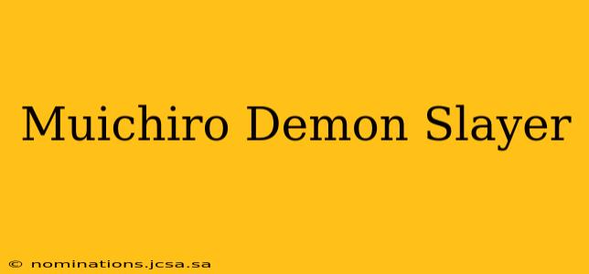 Muichiro Demon Slayer