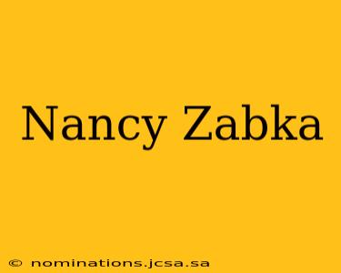 Nancy Zabka