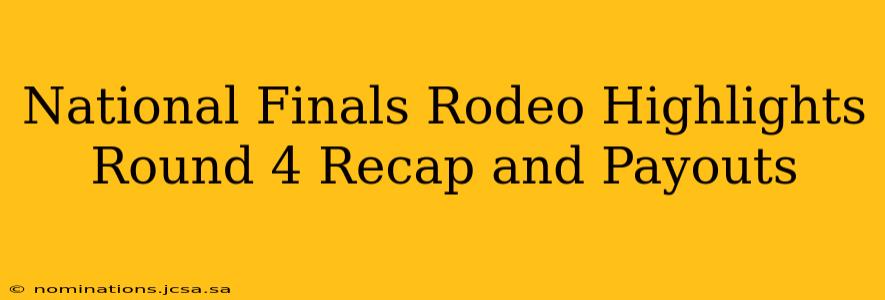 National Finals Rodeo Highlights Round 4 Recap and Payouts