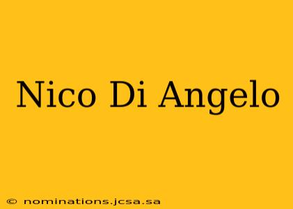 Nico Di Angelo
