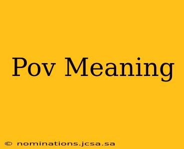 Pov Meaning