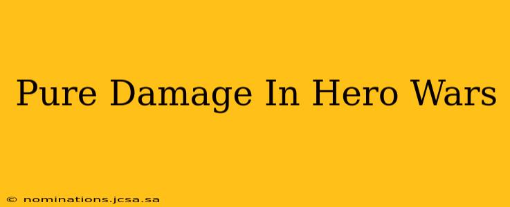 Pure Damage In Hero Wars