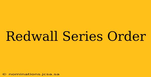 Redwall Series Order