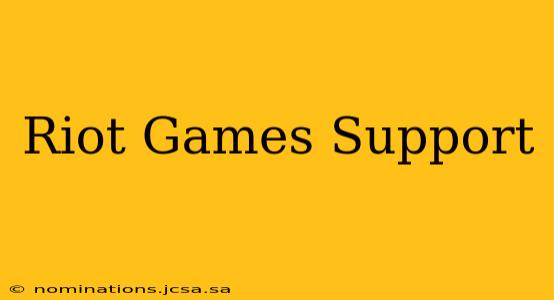 Riot Games Support