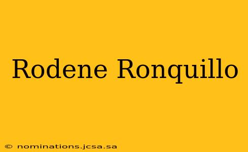 Rodene Ronquillo