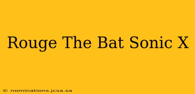 Rouge The Bat Sonic X