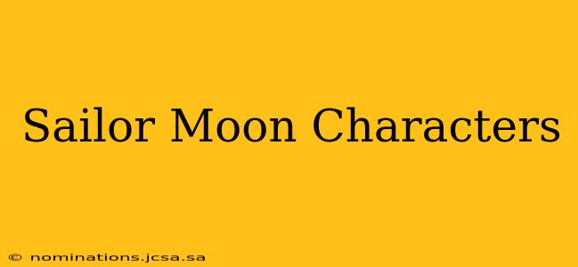 Sailor Moon Characters