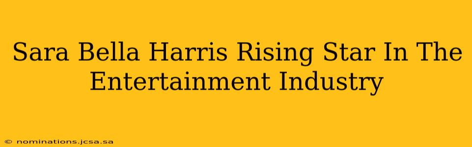Sara Bella Harris Rising Star In The Entertainment Industry