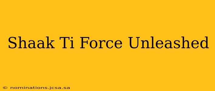 Shaak Ti Force Unleashed