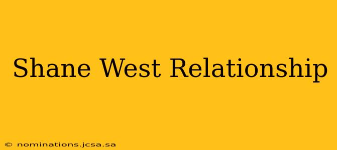 Shane West Relationship