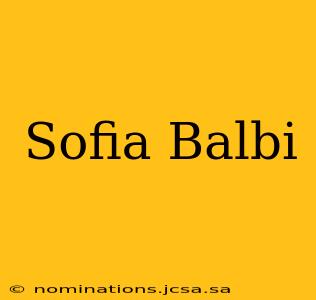 Sofia Balbi