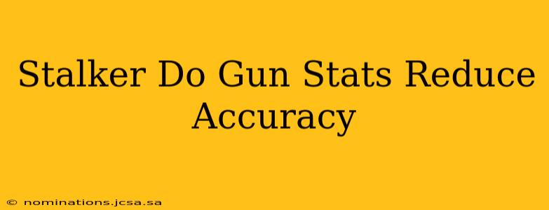 Stalker Do Gun Stats Reduce Accuracy