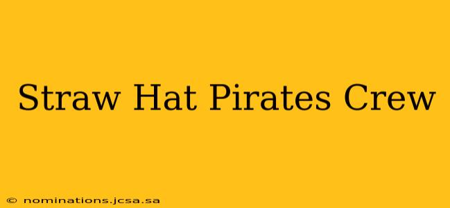 Straw Hat Pirates Crew