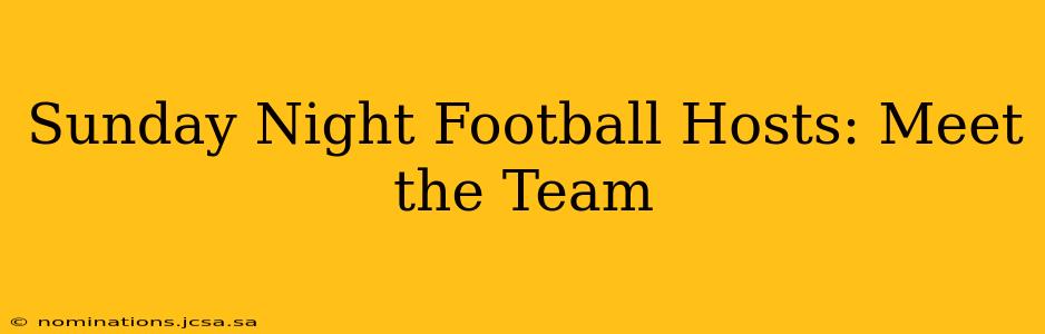 Sunday Night Football Hosts: Meet the Team