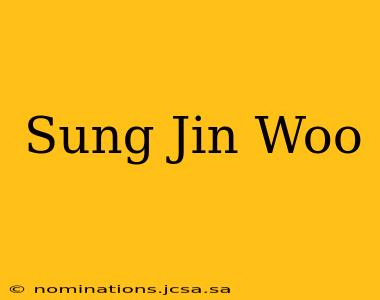 Sung Jin Woo