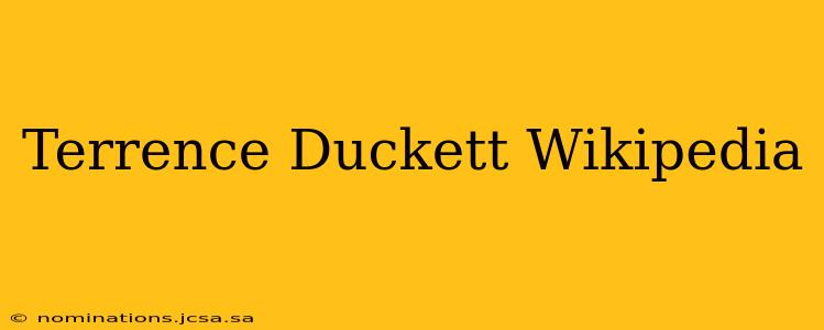 Terrence Duckett Wikipedia
