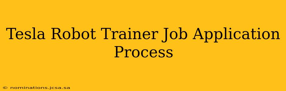 Tesla Robot Trainer Job Application Process