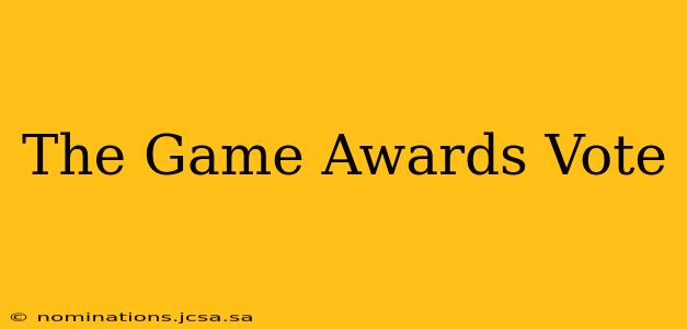 The Game Awards Vote