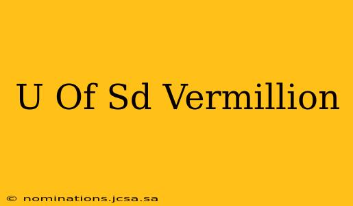 U Of Sd Vermillion