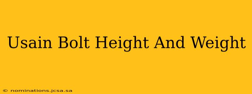 Usain Bolt Height And Weight