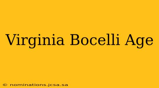 Virginia Bocelli Age