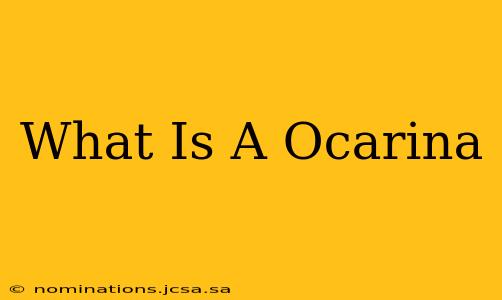 What Is A Ocarina