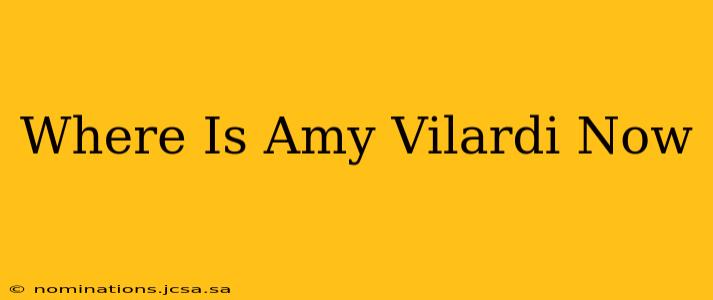 Where Is Amy Vilardi Now