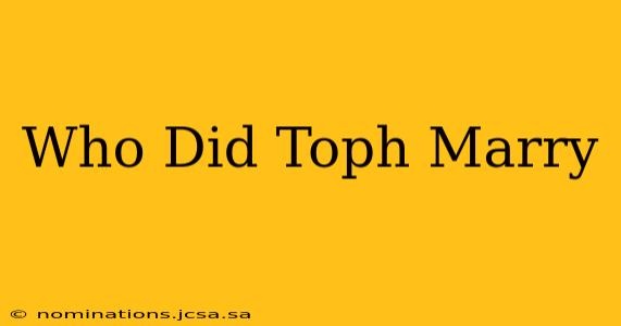 Who Did Toph Marry