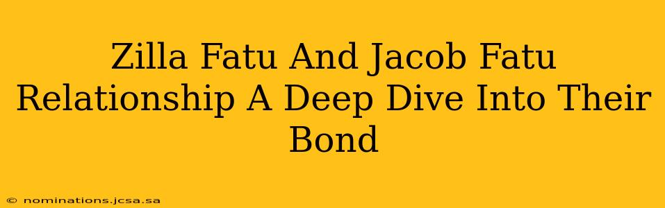 Zilla Fatu And Jacob Fatu Relationship A Deep Dive Into Their Bond